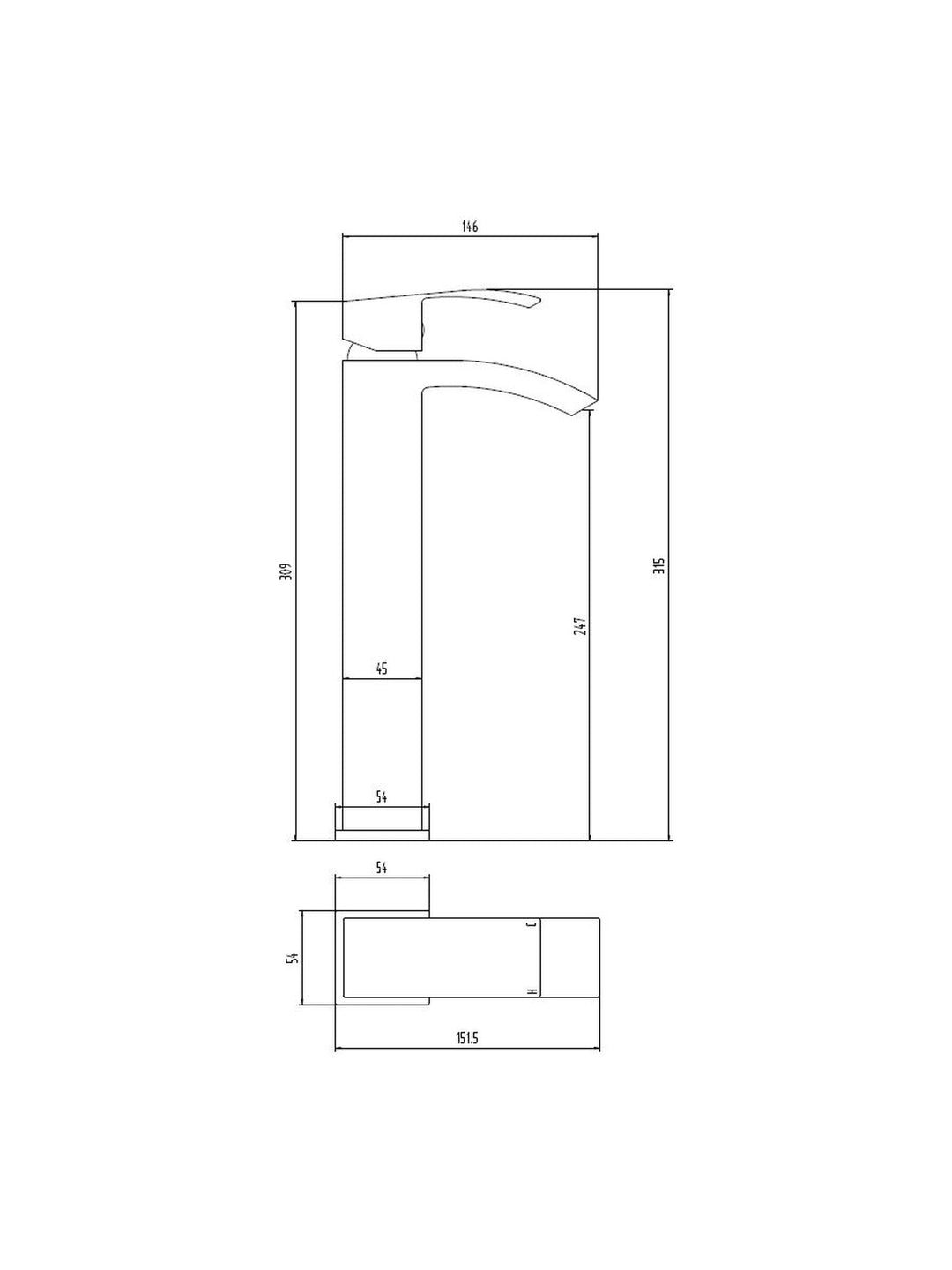 Brecon Mono Freestanding Mixer Tap