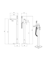 Load image into Gallery viewer, Swansea Chrome Floor-Standing Bath Filler Tap
