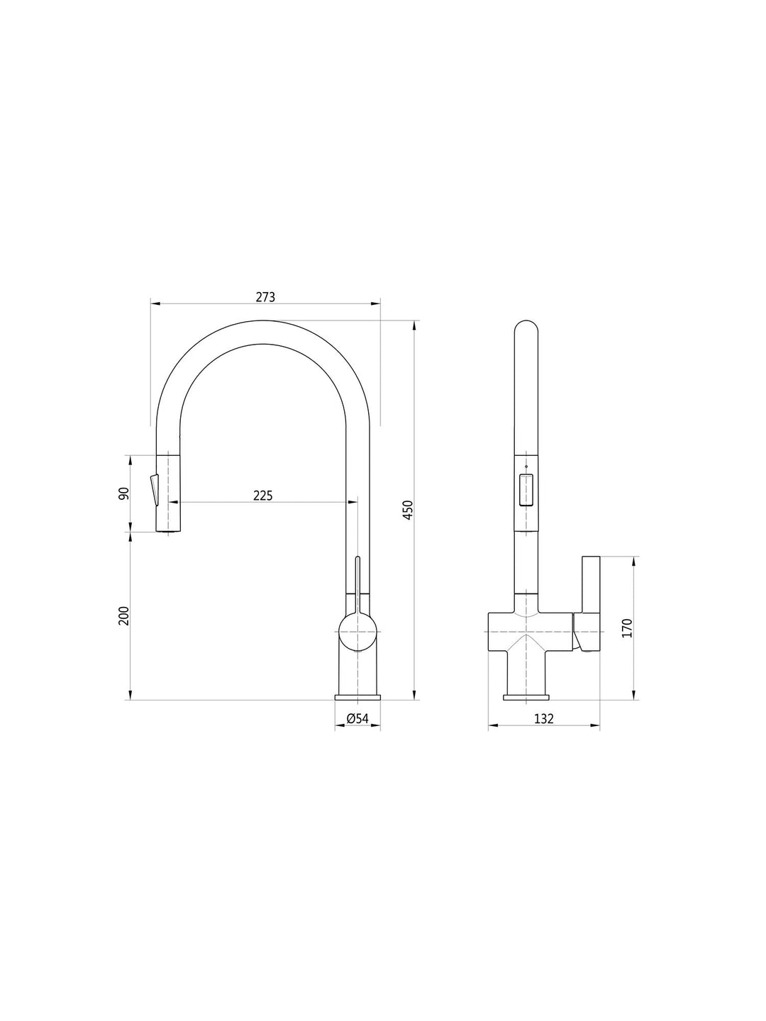 Mayhill Single Lever Pull Out Kitchen Tap