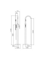 Load image into Gallery viewer, Harlech Floor Standing Bath Filler
