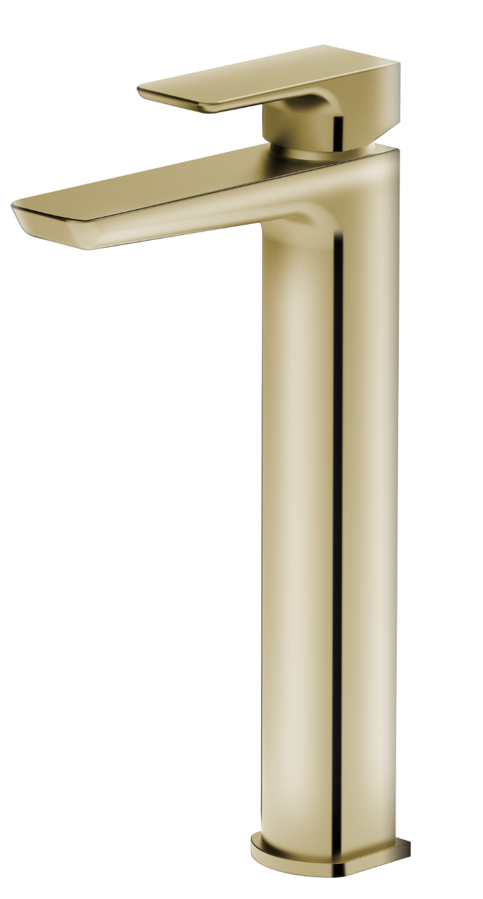 Swansea Brushed Brass Freestanding Mono Basin Mixer Tap