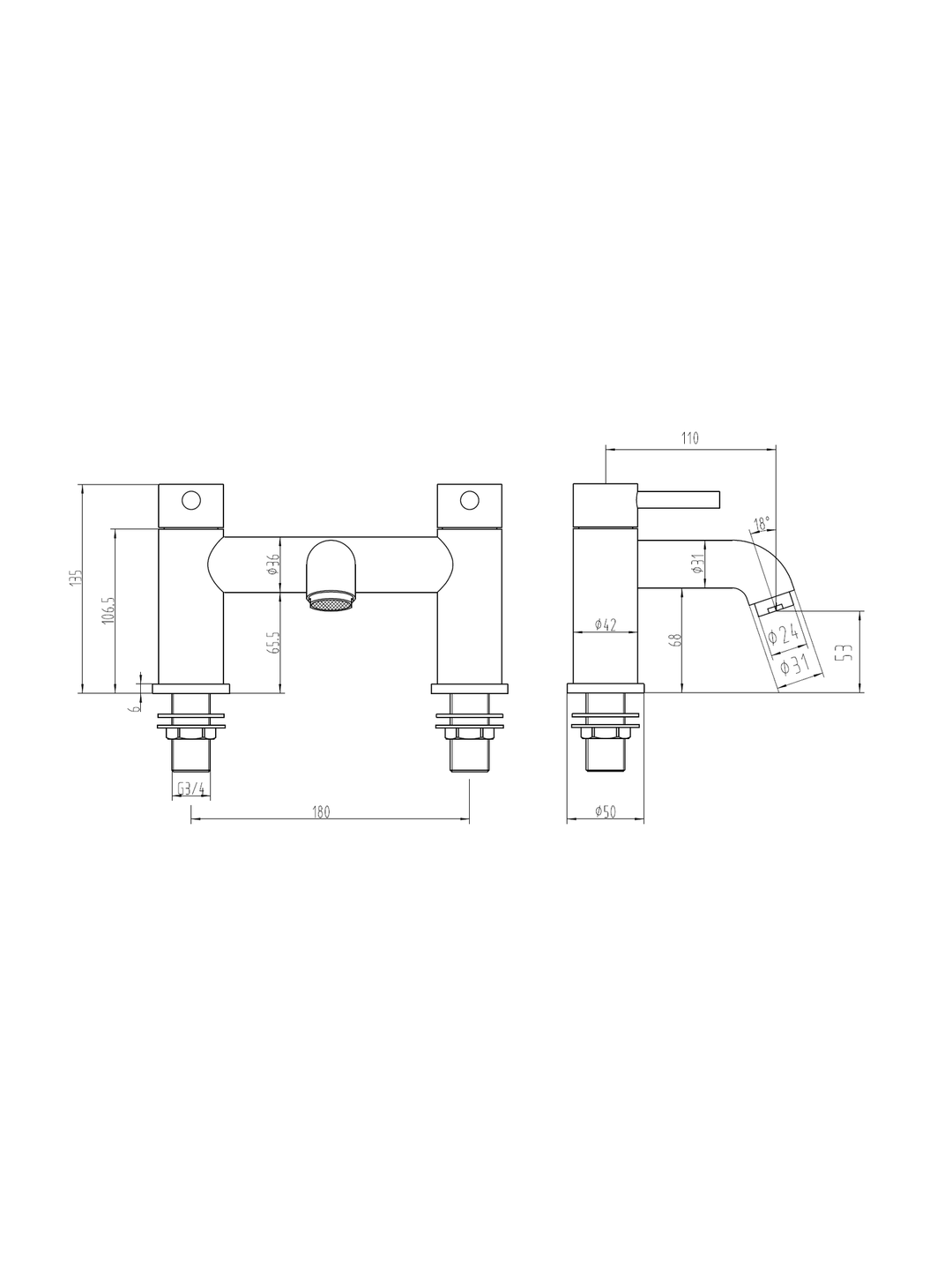 Chepstow Brushed Brass Bath Shower Mixer