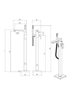 Load image into Gallery viewer, Swansea Brushed Brass Floor-Standing Bath Filler Tap
