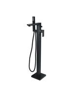 Load image into Gallery viewer, Swansea Black Floor-Standing Bath Filler Tap
