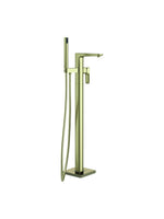 Load image into Gallery viewer, Swansea Brushed Brass Floor-Standing Bath Filler Tap
