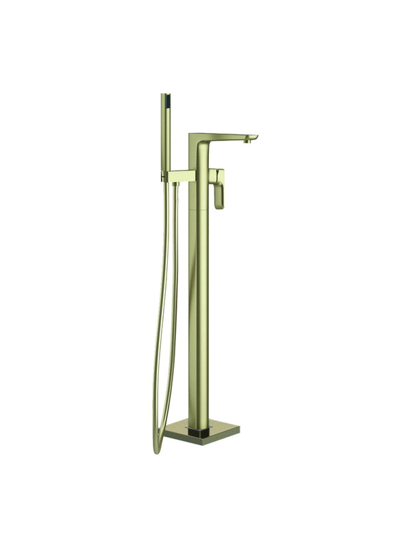 Swansea Brushed Brass Floor-Standing Bath Filler Tap