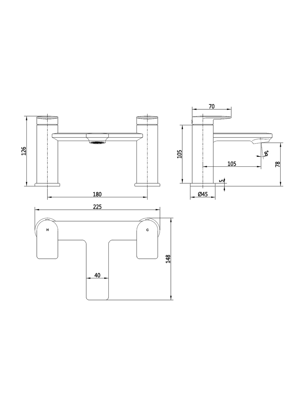 Risca Bath Filler