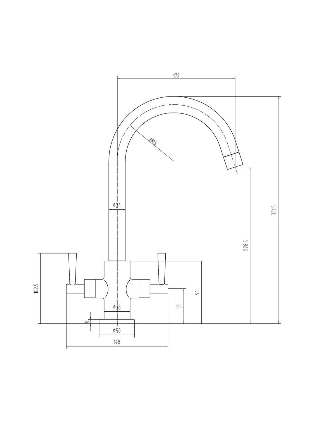 Monmouth Dual Kitchen Tap
