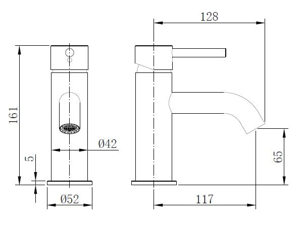 TB+ Redondo Round Eco Control / Cold-Start Basin Mixer Tap