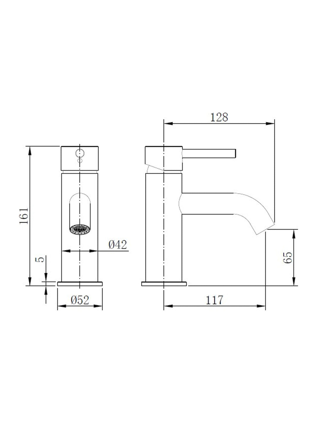TB+ Redondo Round Eco Control / Cold-Start Basin Mixer Tap