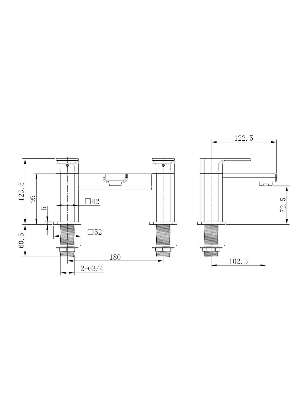 TB+ Quadrado Square Bath Filler