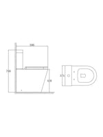 Load image into Gallery viewer, Ferrara Plus Rimless Semi-Comfort Height D-Shape Toilet &amp; Seat
