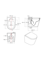 Load image into Gallery viewer, Ferrara Plus Rimless Back-to-Wall D-Shape Toilet Pan &amp; Seat
