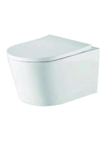 Load image into Gallery viewer, Ferrara Plus Rimless Wall Hung D-Shape Toilet Pan &amp; Seat
