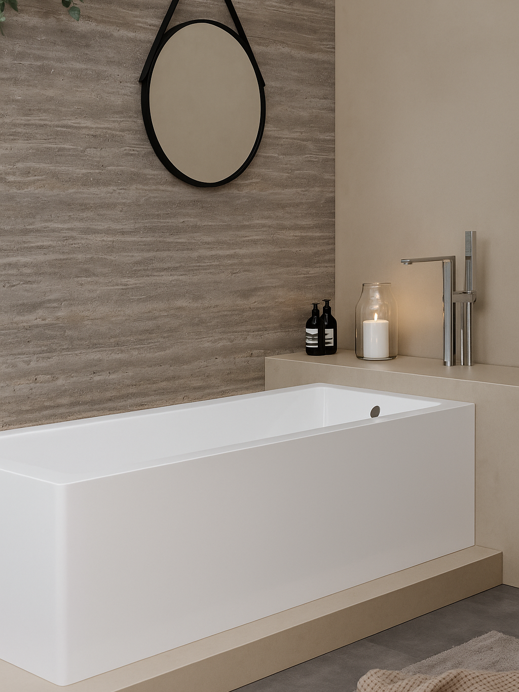 Plumb Essentials Portofino Single Ended Square Bath