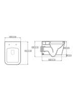 Load image into Gallery viewer, Milan Rimless Wall Hung Square Toilet Pan
