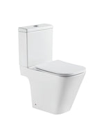 Load image into Gallery viewer, Milan Rimless Close-Coupled Square Open-Back Toilet Pan &amp; Seat
