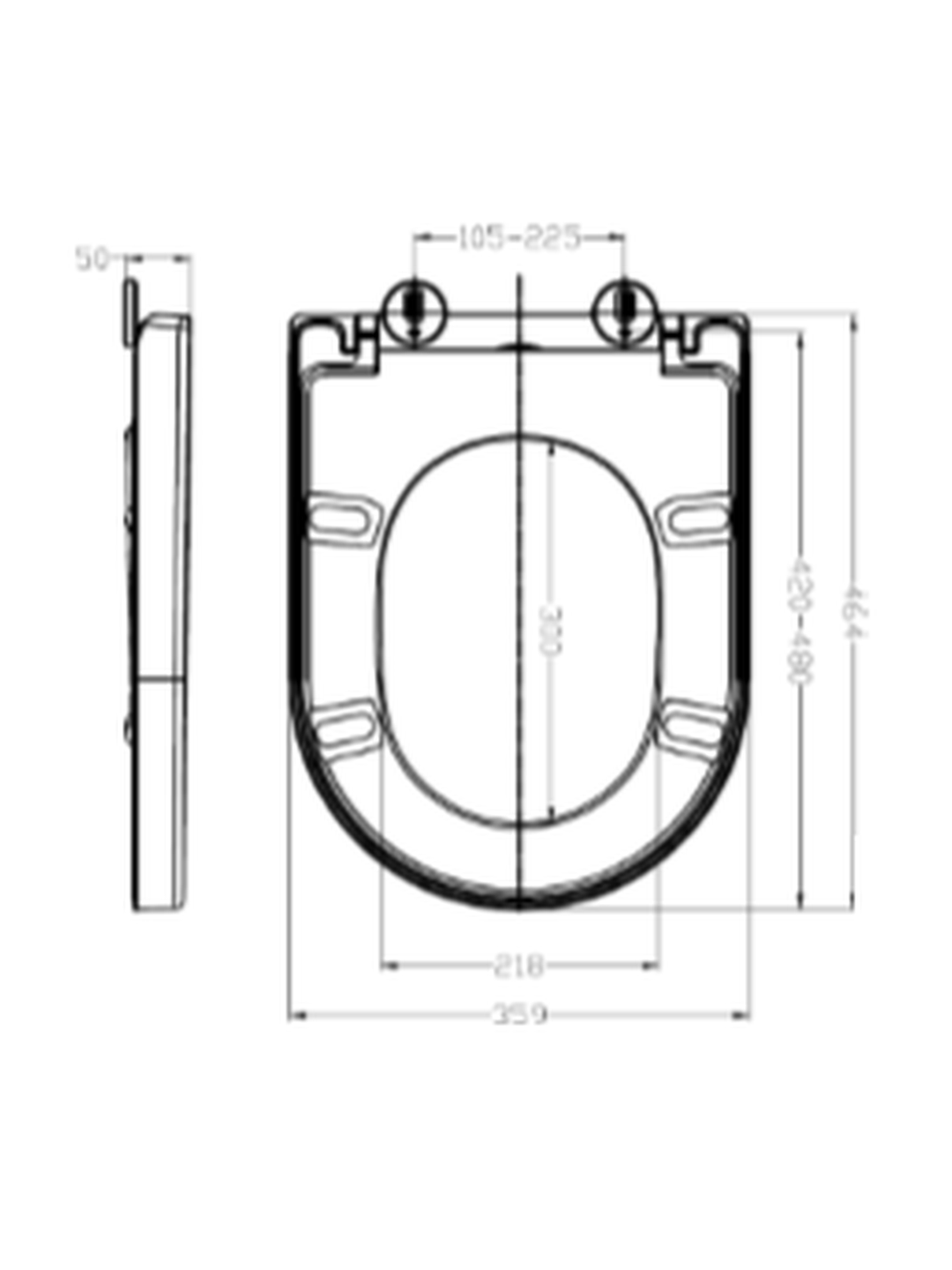 Dee Soft-Close D-Shape Toilet Seat
