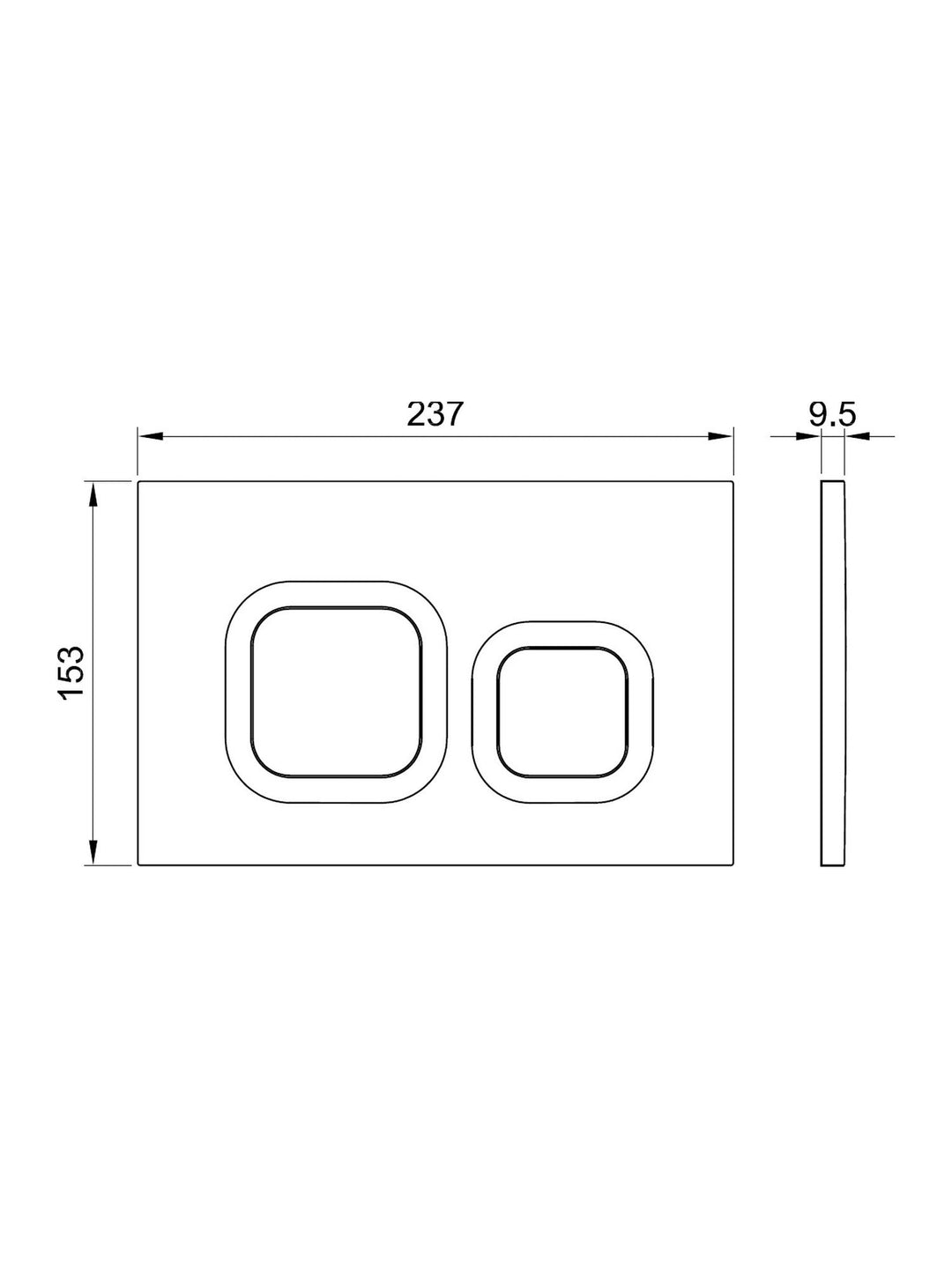 Flush Button Plate (for Toilet Frame 6222)