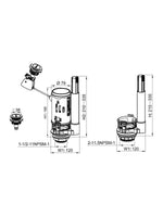 Load image into Gallery viewer, Dual Flush Valve with 2" &amp; 1.5" Outlets
