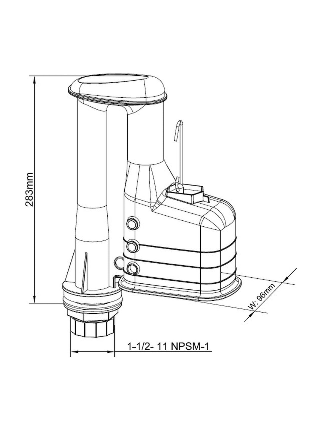 Compact Dual Flush Syphon Valve 1.5"