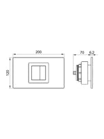 Load image into Gallery viewer, Flush Button Plate &amp; Button Set (for Cistern 6201)
