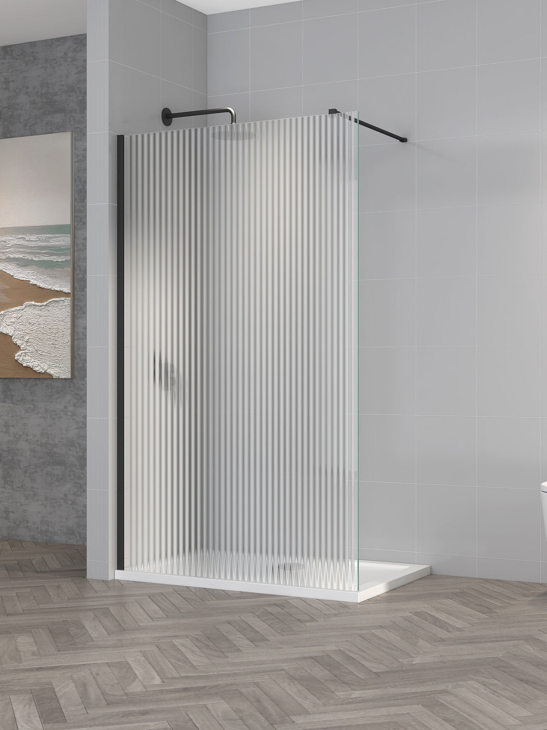 TI8 Fluted Wetroom Panel
