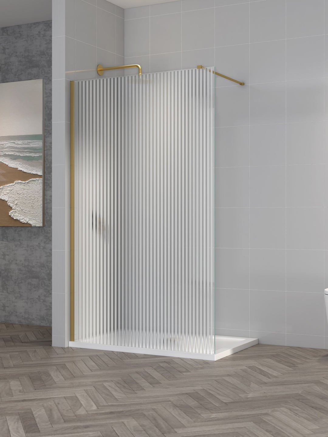 TI8 Fluted Wetroom Panel