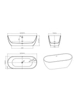 Load image into Gallery viewer, Nero Matte Black Freestanding Bath
