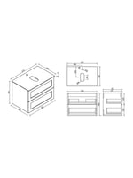 Load image into Gallery viewer, Bakewell 600mm Wall Hung Vanity Unit with Sintered Stone Countertop
