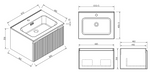 Load image into Gallery viewer, Flauto Fluted Wall Hung Vanity Unit with Matte Basin
