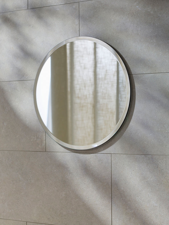 Round Bathroom Mirror With Bevelled Edge Signature