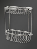 Load image into Gallery viewer, Signature D Shaped Basket Two Tier Chrome
