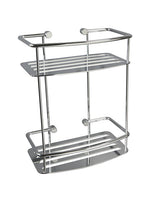 Load image into Gallery viewer, Signature D-Shaped 2-Tier Shower Basket Chrome
