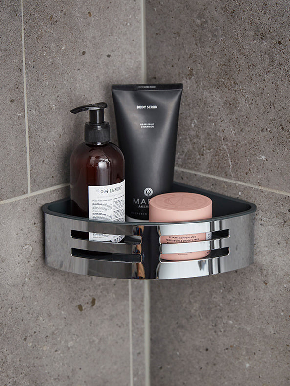 Corner Shower Tidy With Removeable Tray Chrome