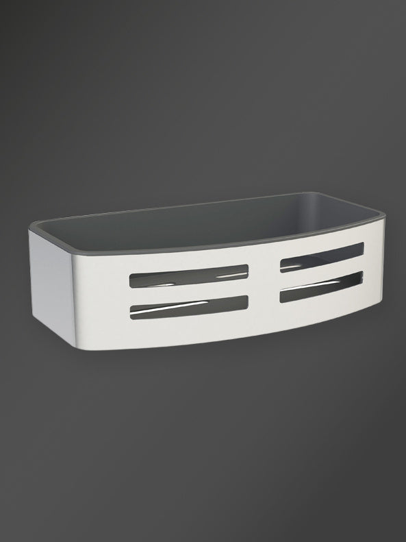 Rectangular Shower Tidy With Removeable Tray Chrome