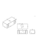 Load image into Gallery viewer, Piatta 1000mm Wall Hung Vanity Unit with 2 Side Storage &amp; Sintered Stone Countertop
