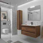 Load image into Gallery viewer, Salgar sg0105db826bf03b7188ef SALGAR IMAGES AND SHEETS/01 Product Images/Bathroom Furniture/104730 Attila Wall Hung Vanity Unit with 2 Drawers &amp; Basin - Walnut Maya/01.jpg
