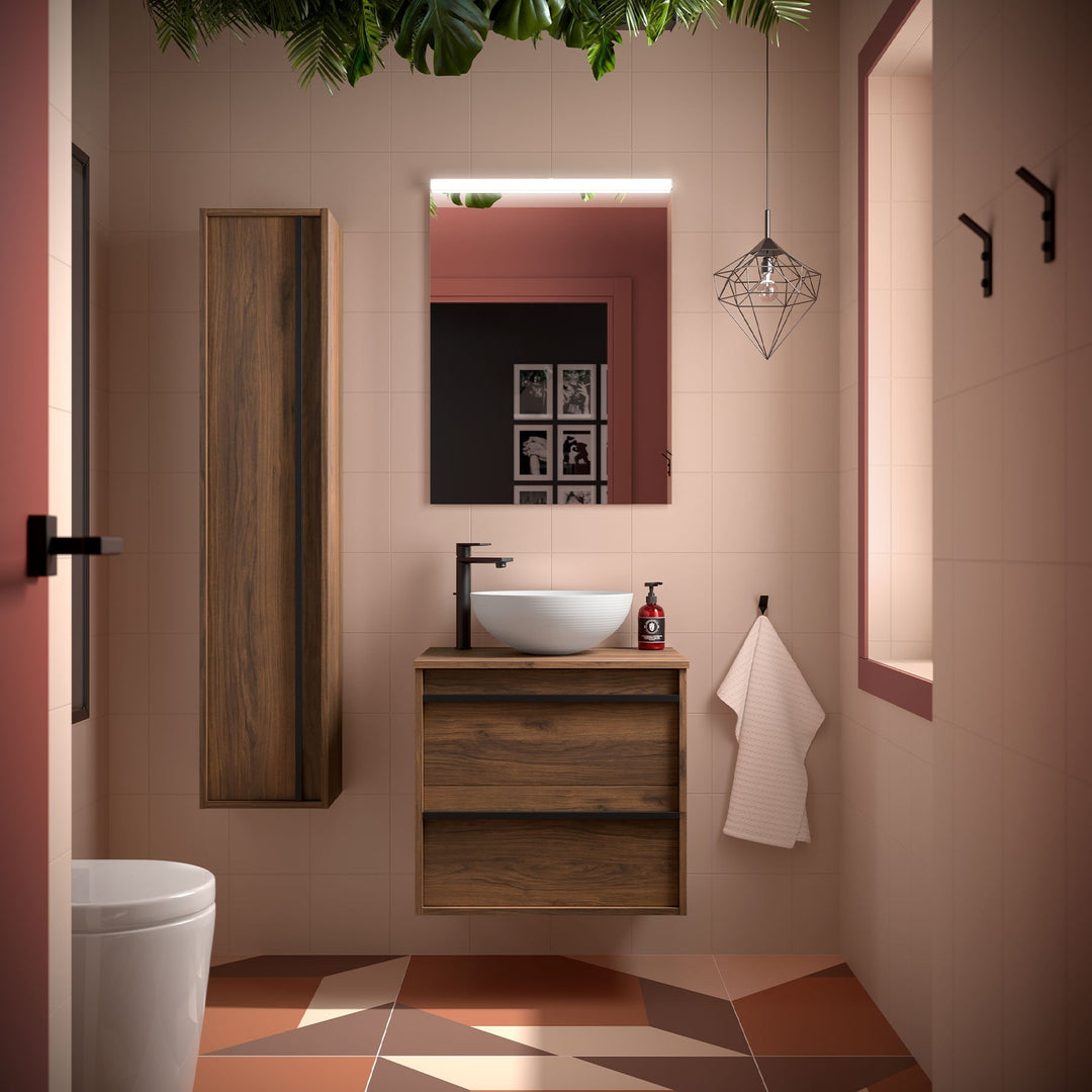 Salgar sg02dcf2ecda38e512c311 SALGAR IMAGES AND SHEETS/01 Product Images/Bathroom Furniture/104945 Attila Wall Hung Vanity Unit with Worktop - Walnut Maya/01.jpg