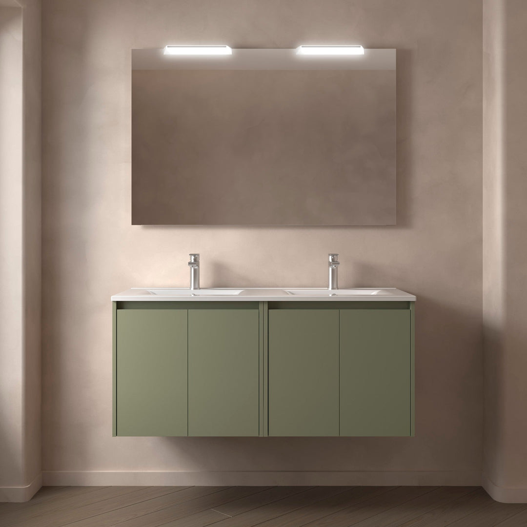 Salgar sg031d4f3598cd702e295c SALGAR IMAGES AND SHEETS/01 Product Images/Bathroom Furniture/113118 Noja Wall Hung Vanity Unit with 4 Doors, Basin & Mirror - Green Satin/01.jpg
