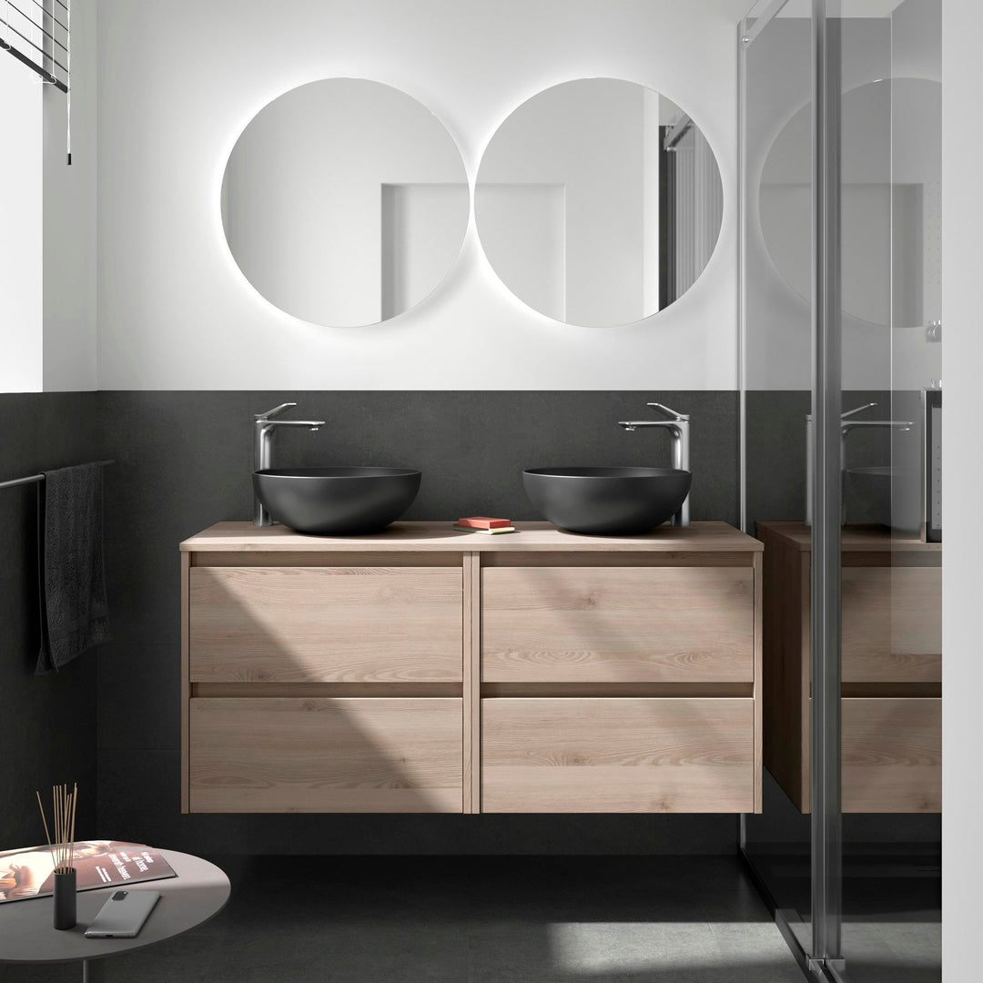 Salgar sg056cb43374ba25883559 SALGAR IMAGES AND SHEETS/01 Product Images/Bathroom Furniture/105531 Noja Wall Hung Vanity Unit with 4 Drawers & Worktop - Natural/01.jpg