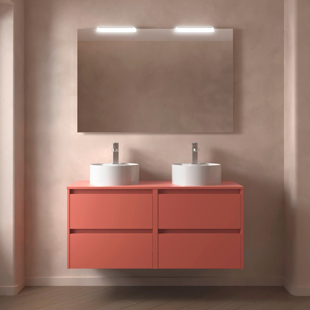 Salgar sg07efdf40ae15698cb635 SALGAR IMAGES AND SHEETS/01 Product Images/Bathroom Furniture/105521 Noja Wall Hung Vanity Unit with 4 Drawers & Worktop - Red Satin/01.jpg