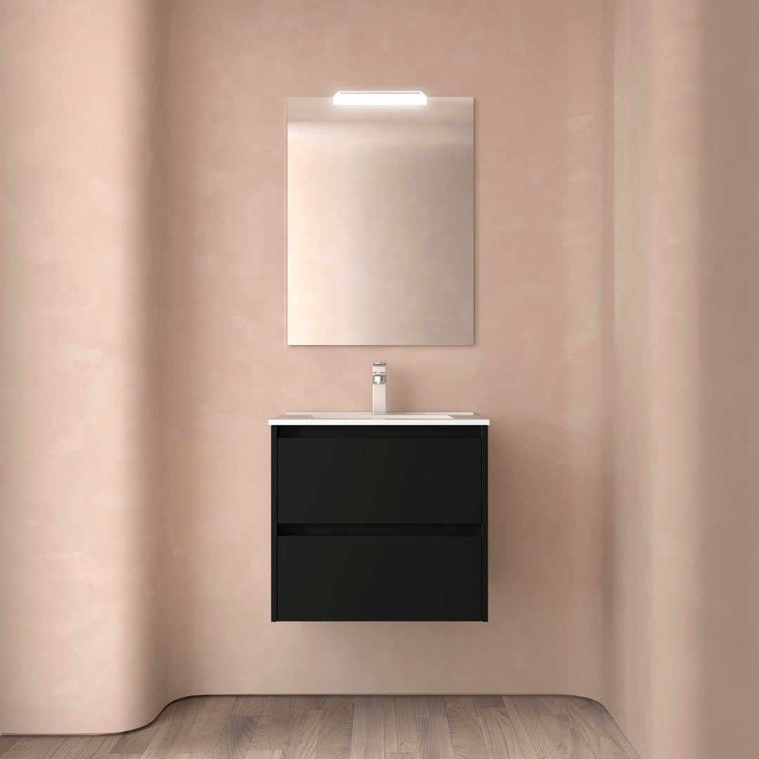 Salgar sg082ddb4c8480e77538d6 SALGAR IMAGES AND SHEETS/01 Product Images/Bathroom Furniture/106063 Noja Wall Hung Vanity Unit with 2 Drawers & Basin - Black Satin/01.jpg