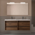 Load image into Gallery viewer, Salgar sg0994921d7ec456808c88 SALGAR IMAGES AND SHEETS/01 Product Images/Bathroom Furniture/113017 Attila Wall Hung Vanity Unit with 4 Drawers, Basin &amp; Mirror - Walnut Maya/01.jpg
