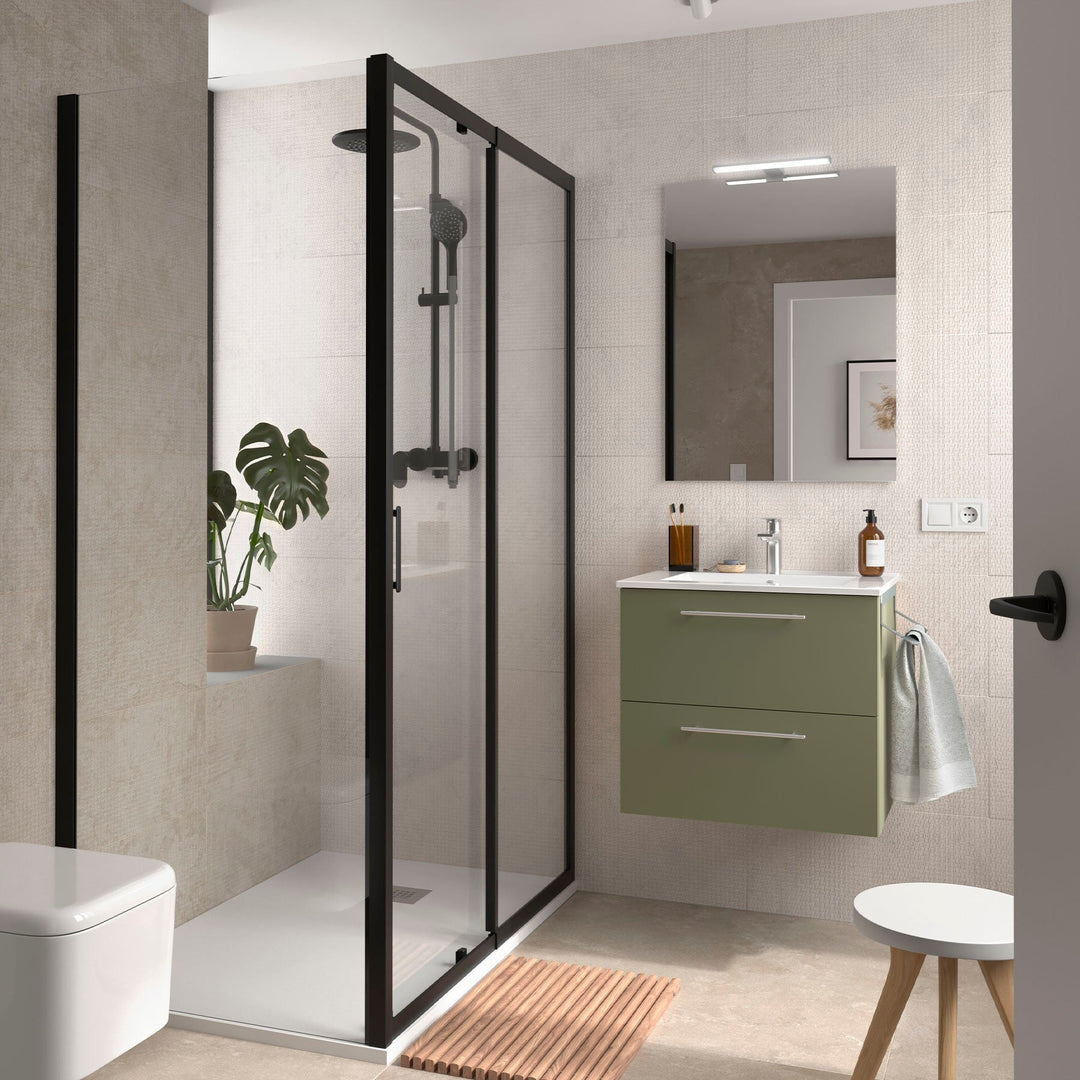 Salgar sg0a4a1fd4a499bad7ea32 SALGAR IMAGES AND SHEETS/01 Product Images/Bathroom Furniture/118024 Silane Wall Hung Vanity Unit with 2 Drawers, Basin & Mirror - Green Satin/01.jpg
