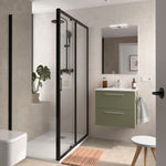 Load image into Gallery viewer, Salgar sg0a4a1fd4a499bad7ea32 SALGAR IMAGES AND SHEETS/01 Product Images/Bathroom Furniture/118024 Silane Wall Hung Vanity Unit with 2 Drawers, Basin &amp; Mirror - Green Satin/01.jpg
