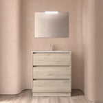 Load image into Gallery viewer, Salgar sg0b3c8464adffb26cb5b3 SALGAR IMAGES AND SHEETS/01 Product Images/Bathroom Furniture/106220 Noja Floor Standing Vanity Unit with 3 Drawers &amp; Basin - Natural/01.jpg
