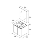Load image into Gallery viewer, Salgar sg0bd0fdc83923eb81c3a1 SALGAR IMAGES AND SHEETS/01 Product Images/Bathroom Furniture/118441 Noja Wall Hung Vanity Unit with 2 Doors, Basin &amp; Mirror - Grey Satin/02.jpg
