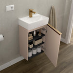 Load image into Gallery viewer, Salgar sg0c0e3a5b1b963cb500b7 SALGAR IMAGES AND SHEETS/01 Product Images/Bathroom Furniture/114654 Aida Wall Hung Vanity Unit with 1 Door - Macchiato/03.jpg
