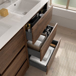 Load image into Gallery viewer, Salgar sg0e8b62fe096eafd17e6d SALGAR IMAGES AND SHEETS/01 Product Images/Bathroom Furniture/106240 Noja Floor Standing Vanity Unit with 6 Drawers &amp; Basin - Walnut Maya/02.jpg
